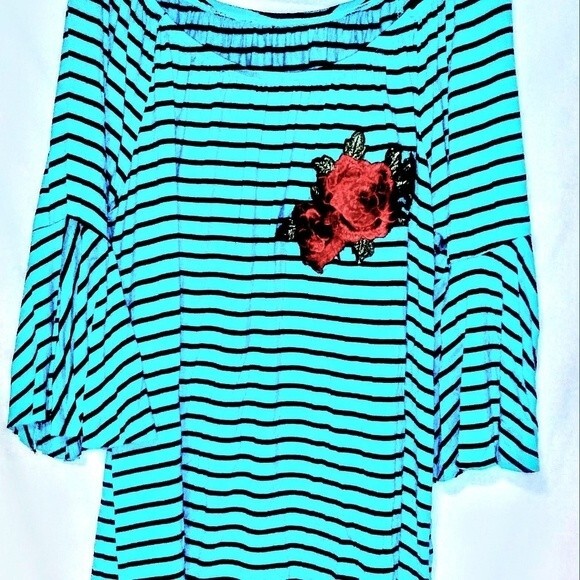 Green off the shoulder top XL - Picture 5 of 8